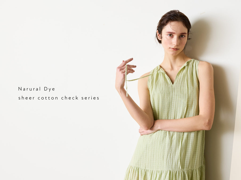 【new arrivals】natural dye sheer cotton check series