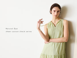 【new arrivals】natural dye sheer cotton check series