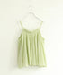 natural dye sheer cotton check gather camisole