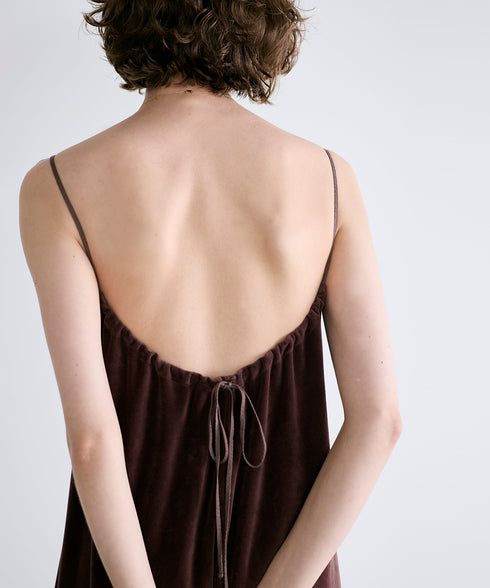 cotton velour camisole dress