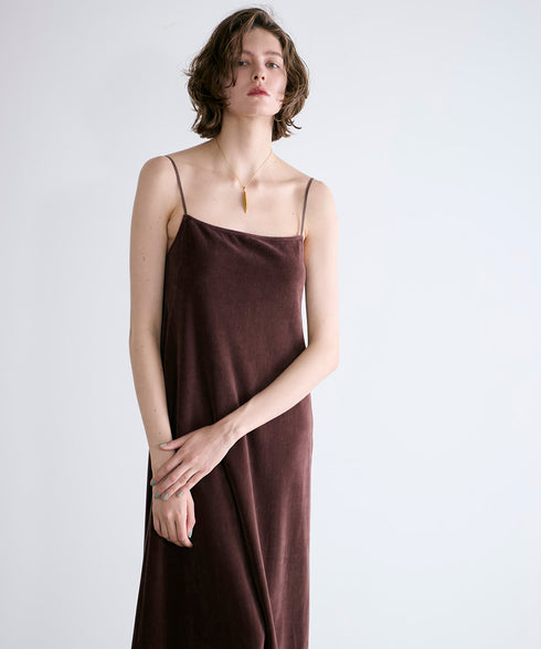 cotton velour camisole dress