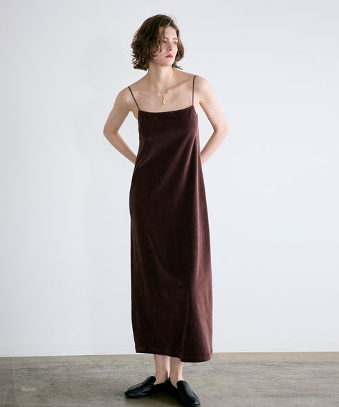 cotton velour camisole dress