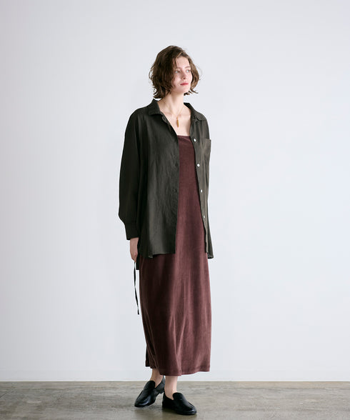 cotton velour camisole dress