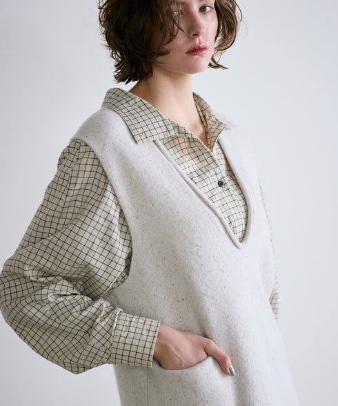 hemp orgnic cotton high neck shirt