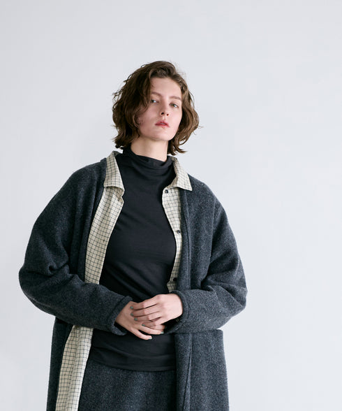 cotton cashmere high neck T