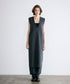 boiled wool v neck dress