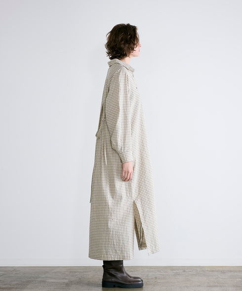 hemp organic cotton high neck shirt dress