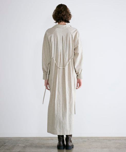 hemp organic cotton high neck shirt dress