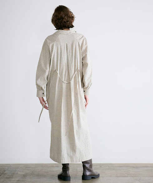 hemp organic cotton high neck shirt dress