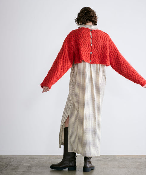 hemp organic cotton high neck shirt dress