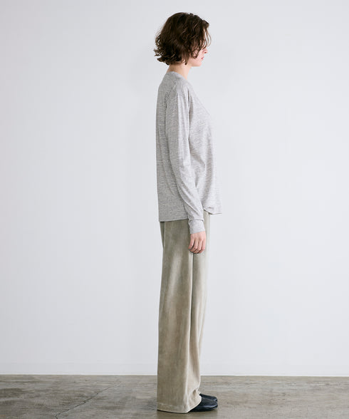 cotton cashmere crew neck relax T