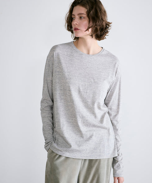 cotton cashmere crew neck relax T