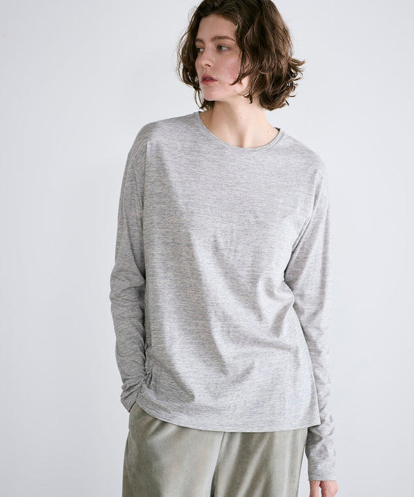 cotton cashmere crew neck relax T