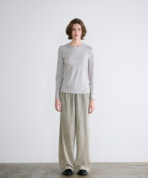 cotton cashmere crew neck T