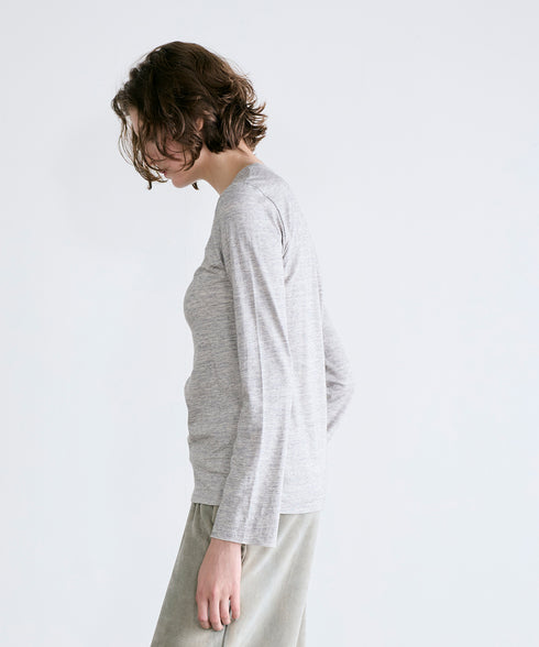 cotton cashmere crew neck T
