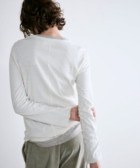 cotton cashmere crew neck T