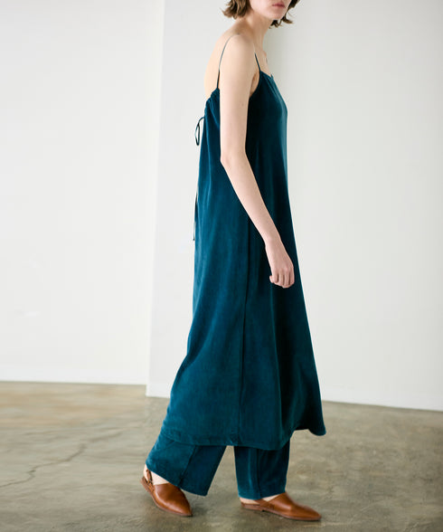 cotton velour wide pants