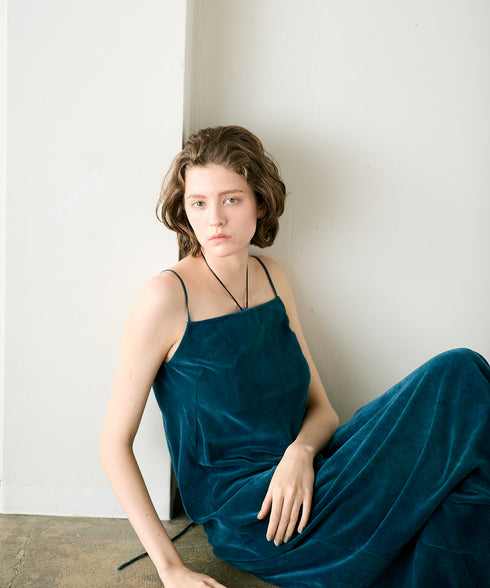 cotton velour camisole dress