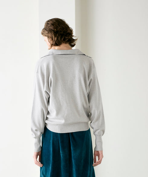 seawool×organic cotton polo knit