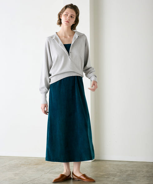 cotton velour camisole dress