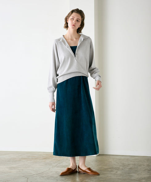 seawool×organic cotton polo knit