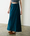cotton velour long skirt