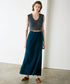 cotton velour long skirt
