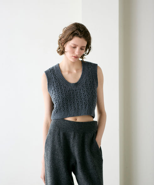 crochet double knit vest