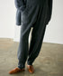 boiled wool high waist pants