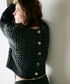 wool nep cable cardigan