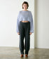 wool mohair cable cropped cardigan
