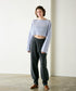 wool mohair cable cropped cardigan