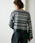 wool jacquard boatneck top