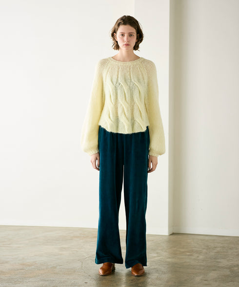 wool mohair hand knit