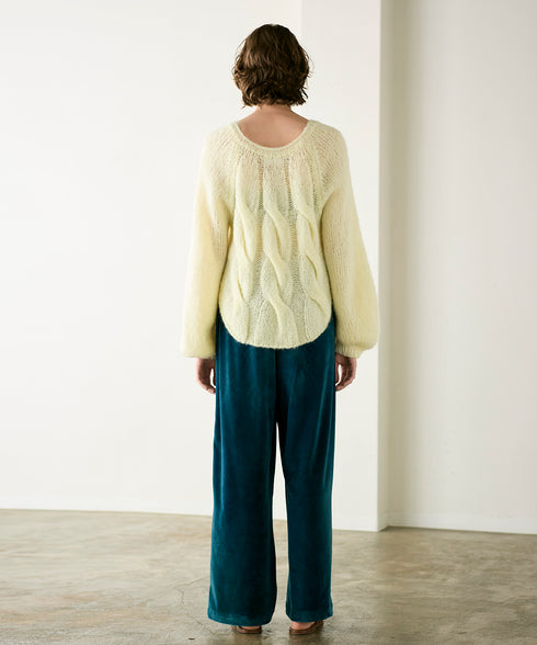 wool mohair hand knit