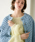 wool nep cable cardigan