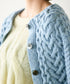 wool nep cable cardigan