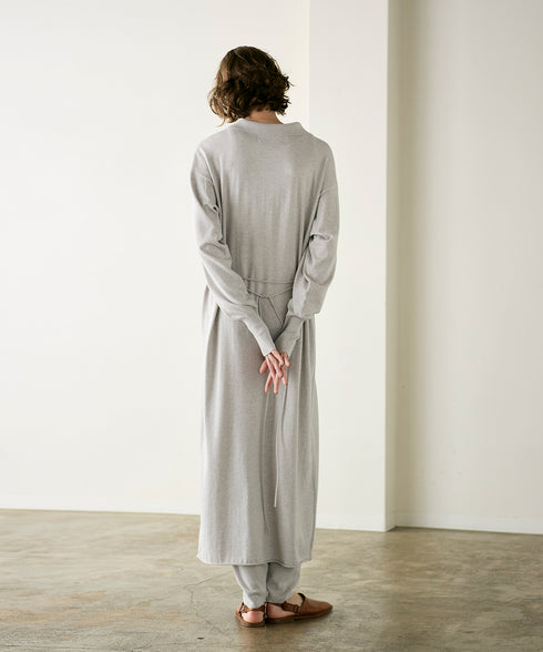 seawool×organic cotton polo knit dress