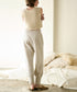 boiled wool high waist pants
