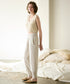 boiled wool high waist pants