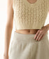boiled wool high waist pants