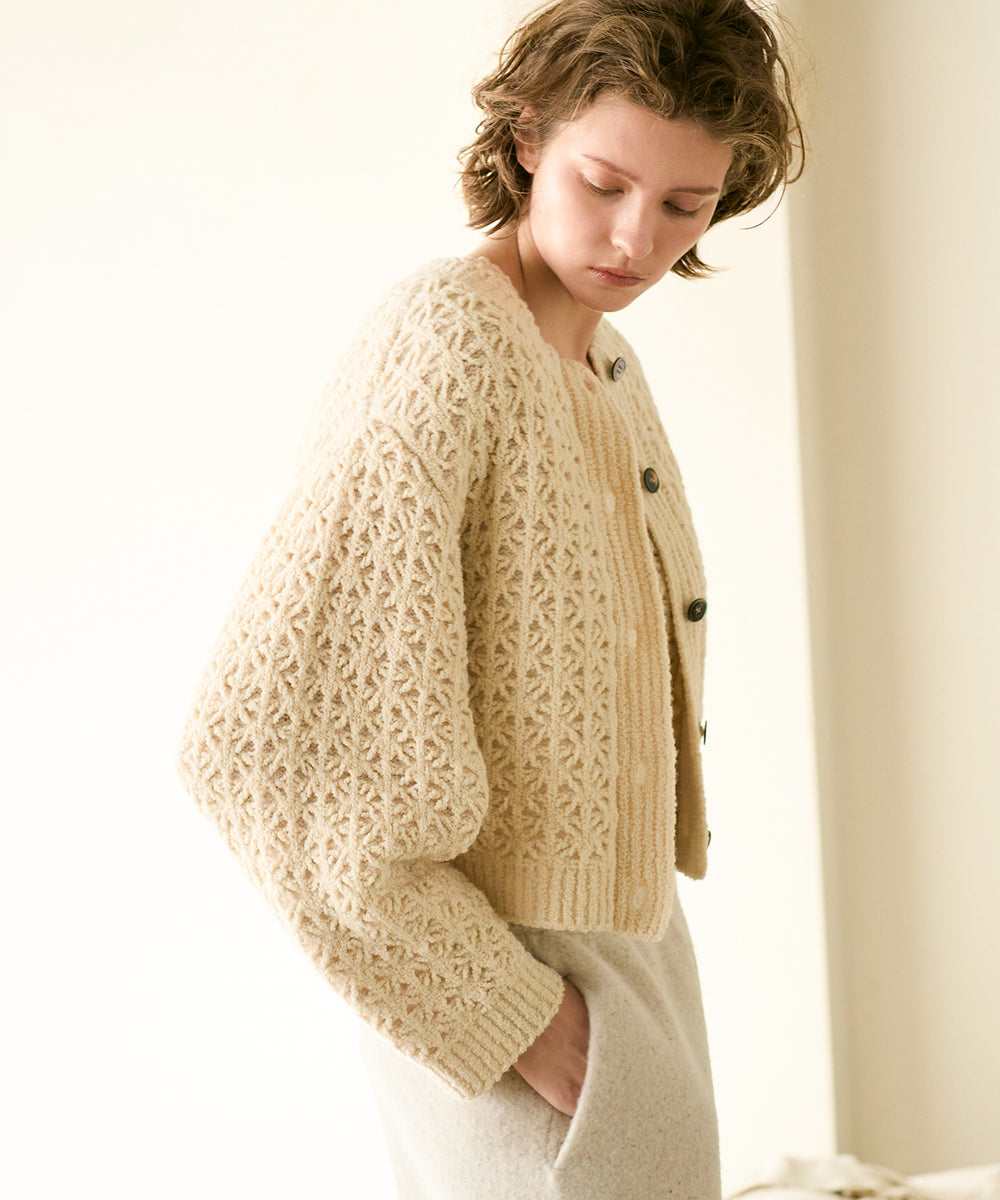 crochet double knit cardigan – WALANCE OFFICIAL ONLINE SHOP