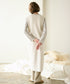 boiled wool v neck dress