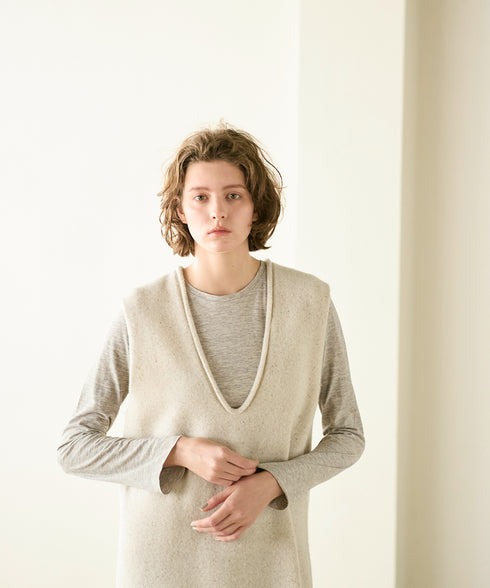 cotton cashmere crew neck T