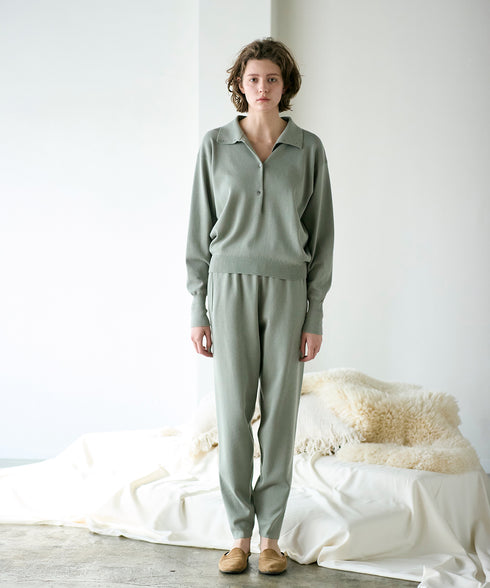 seawool×organic cotton knit pants