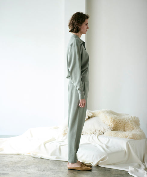 seawool×organic cotton knit pants