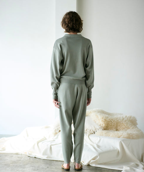 seawool×organic cotton polo knit