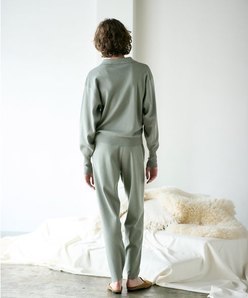 seawool×organic cotton knit pants
