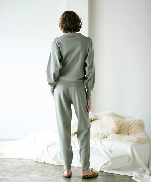 seawool×organic cotton knit pants