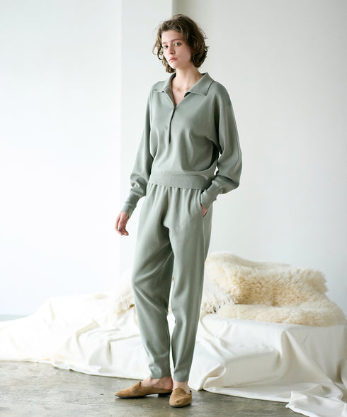 seawool×organic cotton knit pants